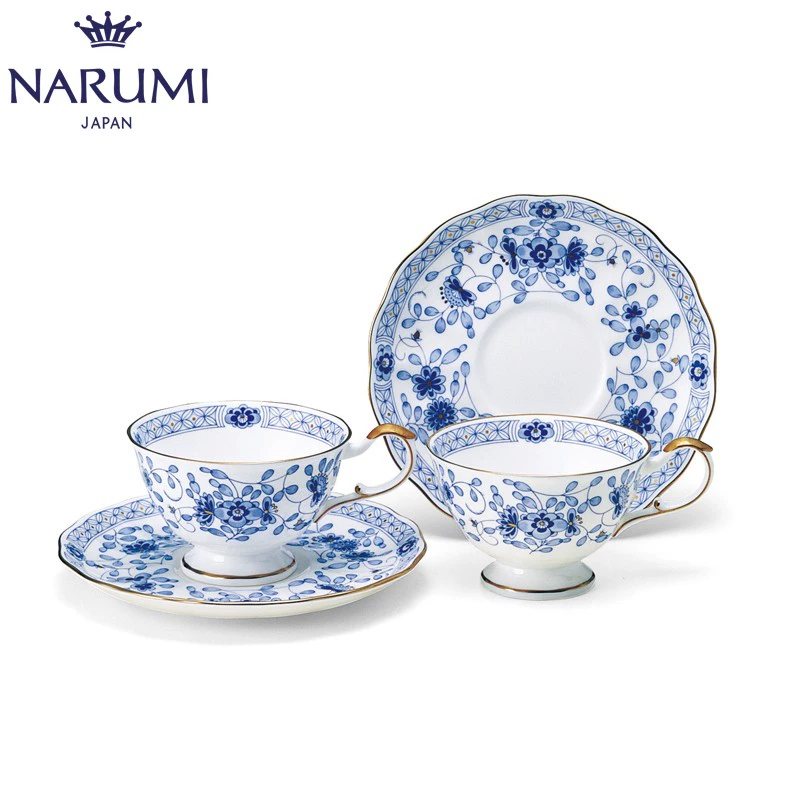 Narumi 鸣海 Milano系列 骨瓷双人咖啡杯碟4件套装 9682-7165