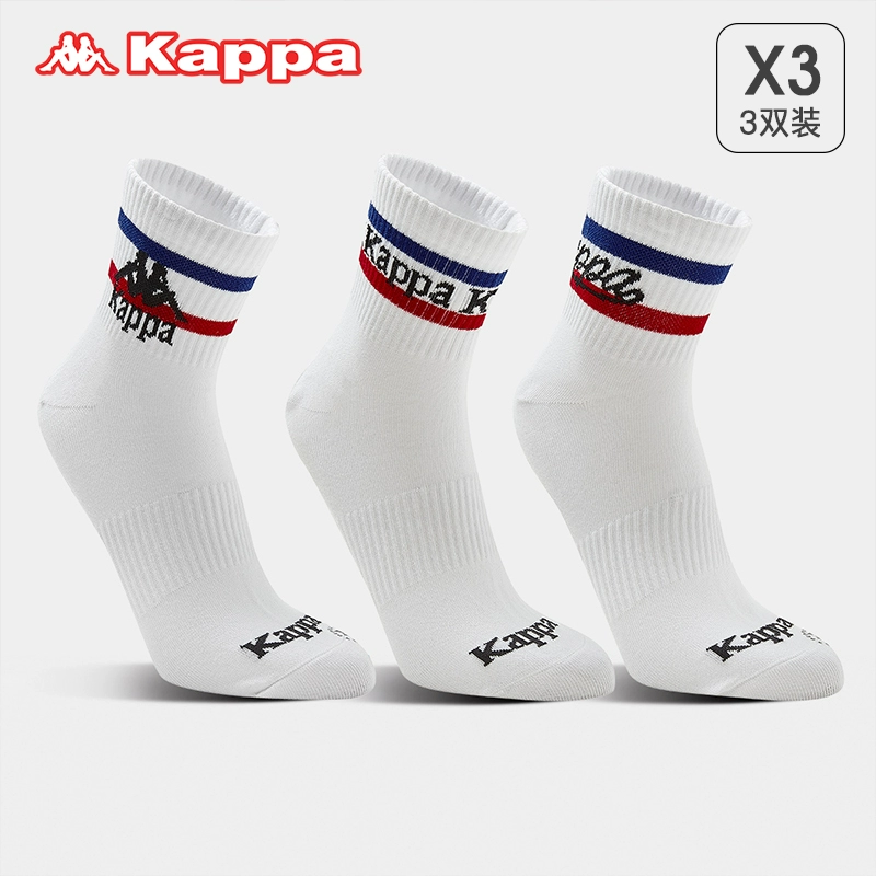 Kappa 2023秋冬情侣款运动中筒棉袜 3双 3色 新低28.6元包邮 买手党-买手聚集的地方