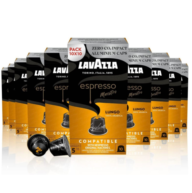 Lavazza 乐维萨 Maestro Lungo大师系列 全新铝壳浓缩胶囊咖啡 100粒 262.32元（2.86元/粒） 买手党-买手聚集的地方