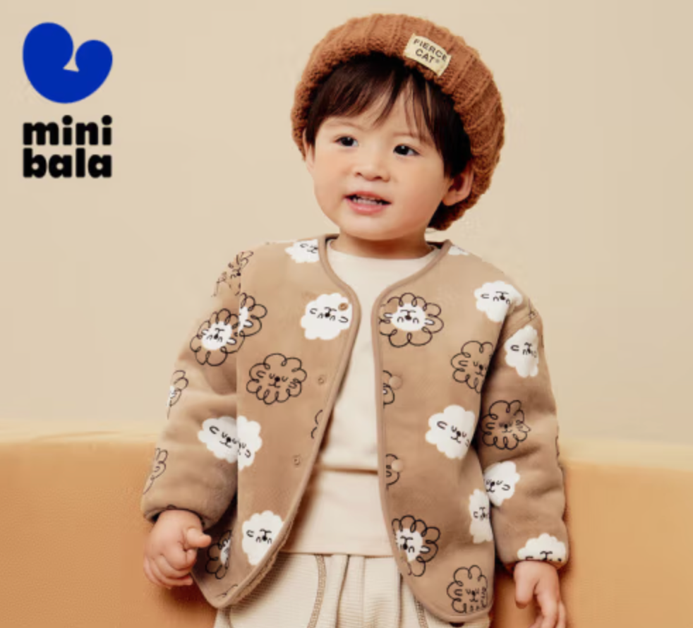 minibala 迷你巴拉巴拉 男女童双面穿毛绒夹克 多色（73～120cm）