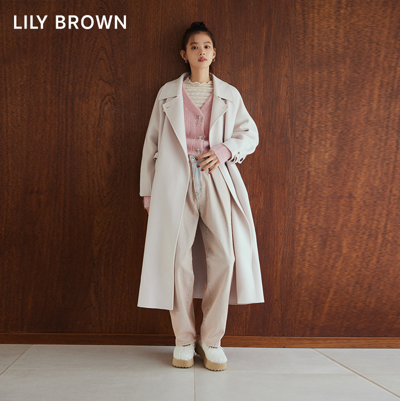 Lily Brown 莉莉布朗 2023新品气质翻领系带长款羊毛呢大衣 LWFC235004 1038.68元（国内3120元） 买手党-买手聚集的地方
