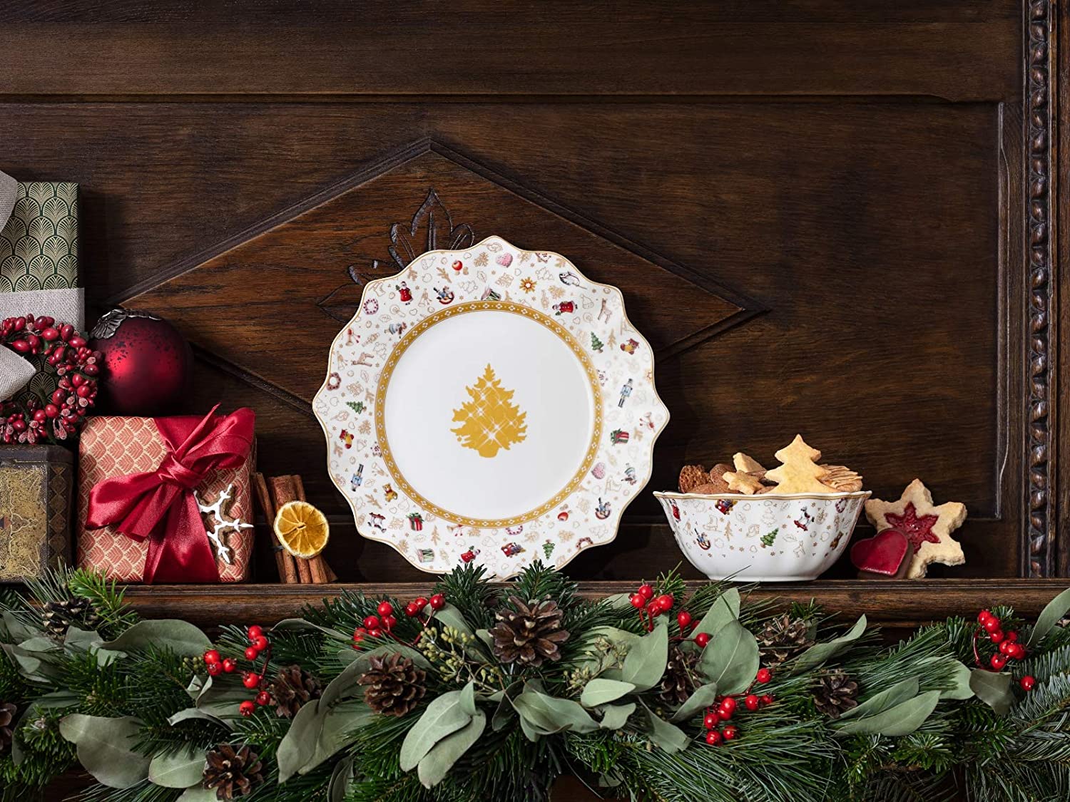 Villeroy&Boch 德国唯宝 圣诞系列 金色周年纪念款早餐餐具6件套装 14-8585-9075 530.40元 买手党-买手聚集的地方