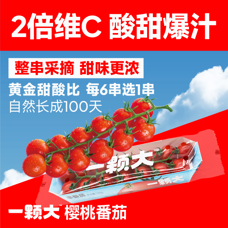 一颗大 红樱桃串番茄 198g*8盒 新低49.8元包邮 买手党-买手聚集的地方