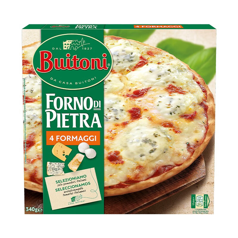 意大利原装进口，雀巢旗下 Buitoni 堡康利 奶酪披萨 340g/10英寸*7件 新低109.3元包邮（15.61元/件） 买手党-买手聚集的地方