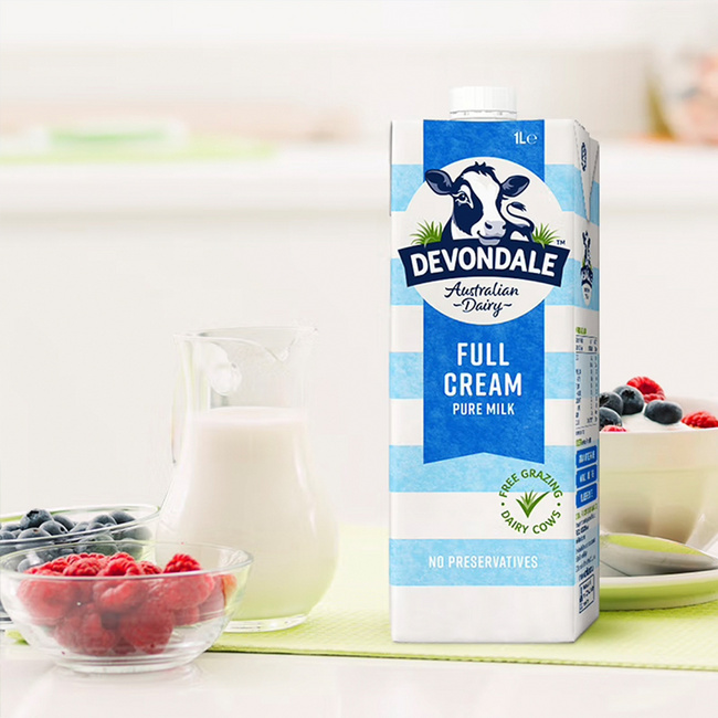 Devondale 德运 澳大利亚原装进口 全脂纯牛奶 1L*10盒 99元包邮 买手党-买手聚集的地方
