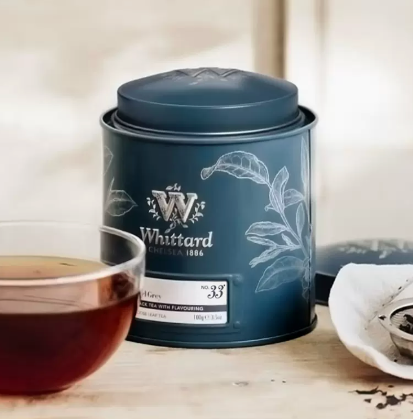 百年英伦茶品牌 Whittard 伯爵红茶 100g罐装 赠切尔西早餐红茶50片/盒 99元包邮 买手党-买手聚集的地方