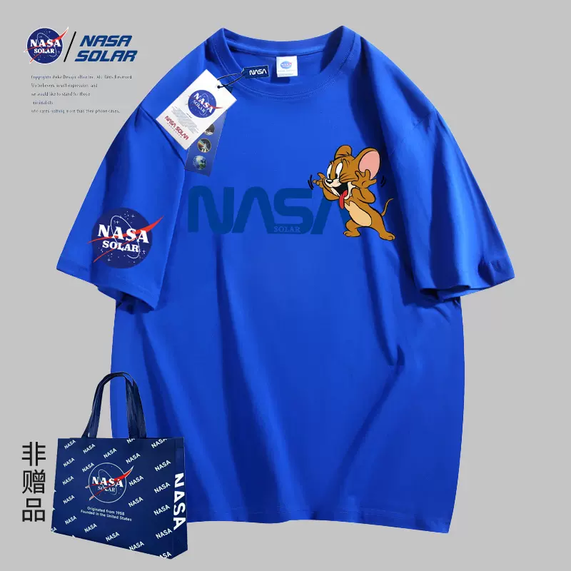 任选4件，NASA SOLAR联名 2024新款夏季卡通男女同款潮牌纯棉短袖T恤 多色 99.6元包邮（25元/件） 买手党-买手聚集的地方