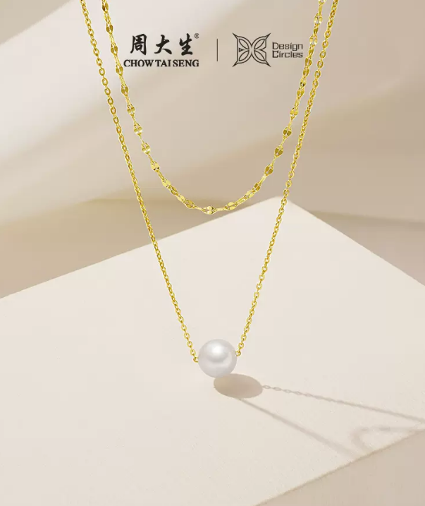 周大生旗下，Design Circles 设界 S925银双层叠戴珍珠项链 188.72元包邮（双重优惠） 买手党-买手聚集的地方
