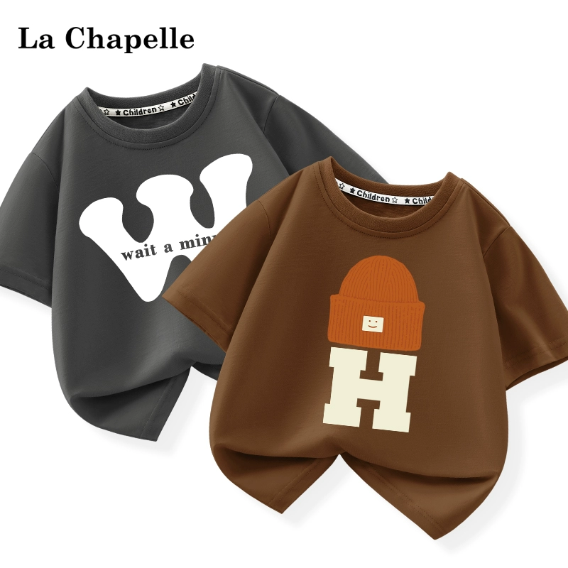La Chapelle 拉夏贝尔 2024新款儿童纯棉短袖T恤*2件 （80~170码）多款 39.8元包邮（19.9元/件） 买手党-买手聚集的地方