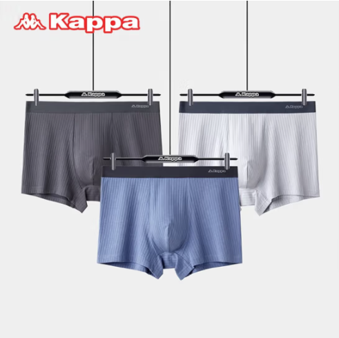 Kappa 卡帕 KP3K12B 男士高弹螺纹棉抑菌内裤 3条装 49.9元包邮 买手党-买手聚集的地方