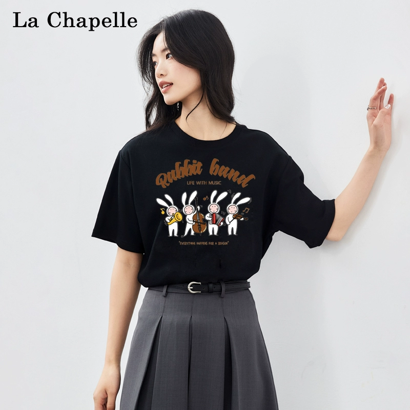 La Chapelle City 拉夏贝尔 夏季纯棉情侣短袖T恤*3件 男女多色 69元包邮（23元/件） 买手党-买手聚集的地方