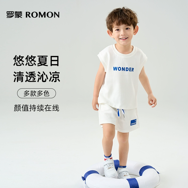 Romon 罗蒙 儿童夏季短袖POLO衫/衬衫+短裤套装 新低59元包邮 买手党-买手聚集的地方