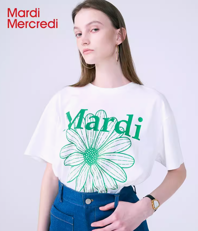 Mardi Mercredi 小雏菊字母印花短袖T恤 269元包邮（下单立减） 买手党-买手聚集的地方
