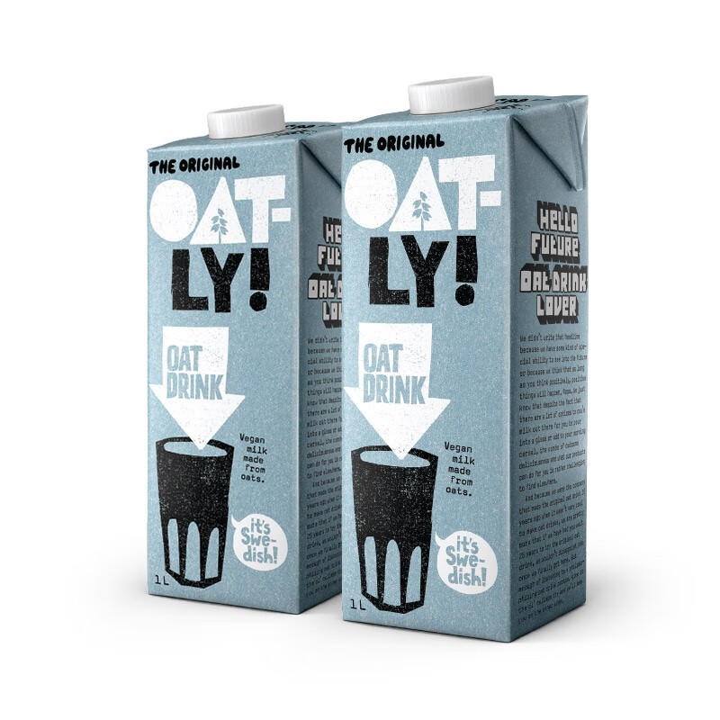 OATLY 噢麦力 原味醇香燕麦奶 1L*3瓶 39.9元包邮（13.3元/瓶） 买手党-买手聚集的地方