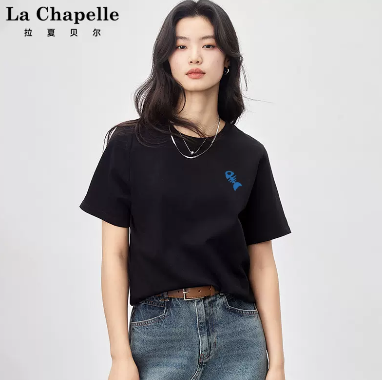 La Chapelle City 拉夏贝尔 夏季纯棉情侣短袖T恤*3件 多色多款 69元包邮（23元/件） 买手党-买手聚集的地方